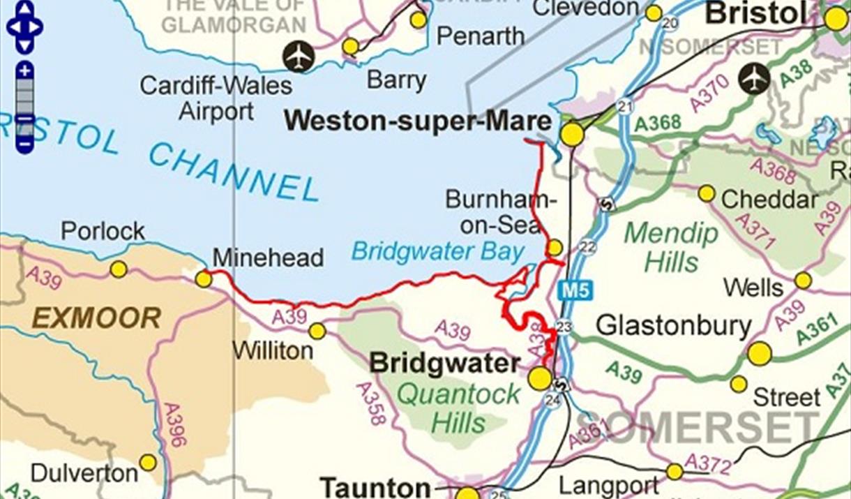 map of weston super mare coast English Coast Path Visit Weston Super Mare map of weston super mare coast